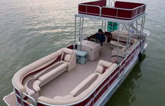 15 Person Waterslide Double Decker Pontoon in Lewisville, Texas (Free Lily Pad!)