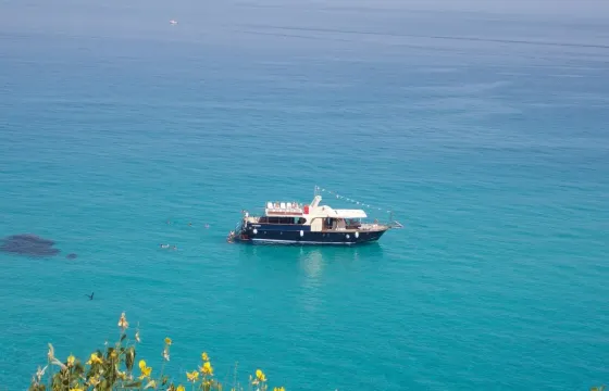 Private Boat Party on a Blue Ocean Motorboat for 62 Guests in Tropea, Italy