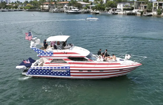 Viking Princess 50’ Luxury Yacht Charter Miami | Party, Sandbar & Sunset