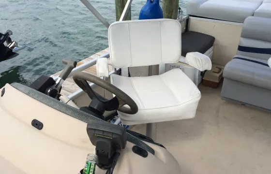 Summer Fun. 20ft Sweetwater Pontoons and sun