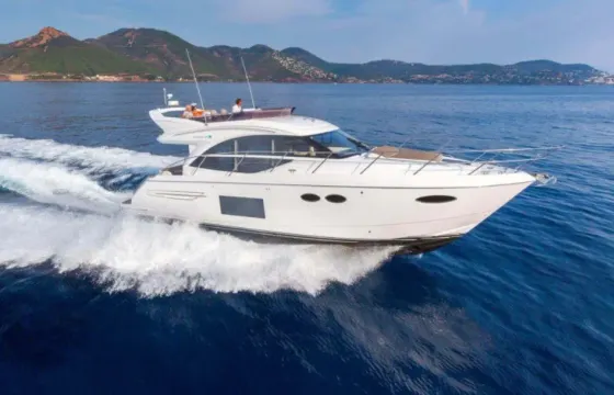 Princess 49 Fly Yacht boarding in Antibes, Cannes, St Tropez or Monaco