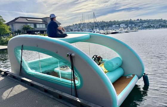 Cruise Lake Union on Fun 15ft Electric Inflatable Boat, No Experience Needed!