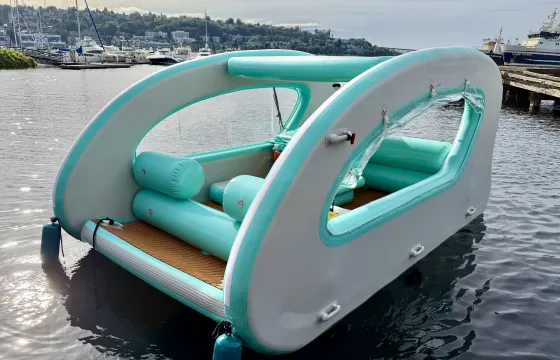Cruise Lake Union on Fun 15ft Electric Inflatable Boat, No Experience Needed!