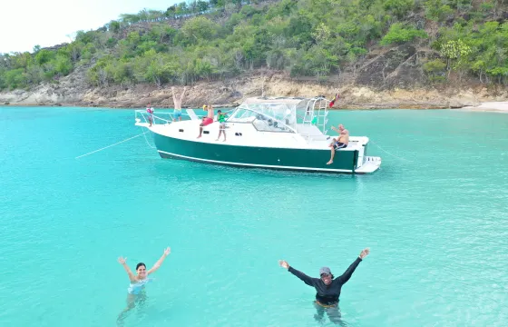 37' Mainship in Jolly Harbour Marina