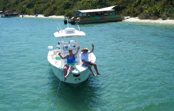 Snorkel, Sandbar, and Fish on a Cobia 28 Center Console with Captain Brad