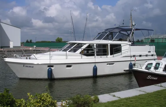 Explore the waters of Friesland, Netherlands on a 46ft Motor Yacht from Hibo