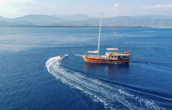 Luxury Sailing Gulet Charter in Bozburun: 69ft Blue Cruise for 8 Guests