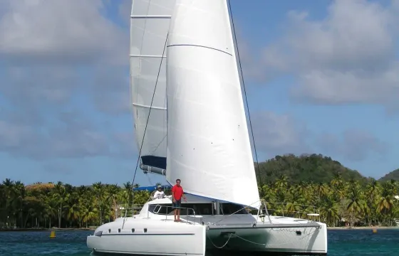 Rent a snow-white yacht for two hours! 46ft Fountaine Pajot Catamaran