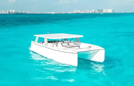 Prestige 50ft Private Catamaran Charter in Cancun for up to 50 Guests