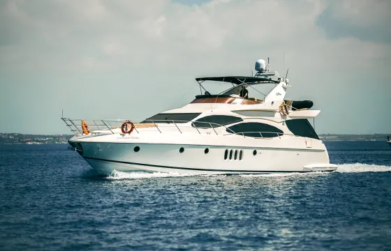 Pleasure Boat Trips in Limassol Area with Azimut 68 Flybridge Yacht