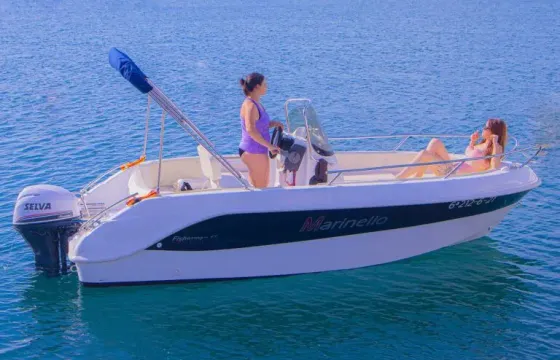 5m MARINELLO Solarium Boat at Medaventura, L'Estartit, Costa Brava