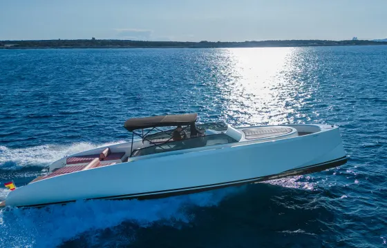 43ft "Tequila" Vanquish Sports Boat Charter in Ibiza and Formentera Waters