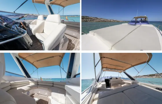Luxury 68 Cranchi Flybridge Yacht with 3 Cabins and water Toys from Saint-Tropez