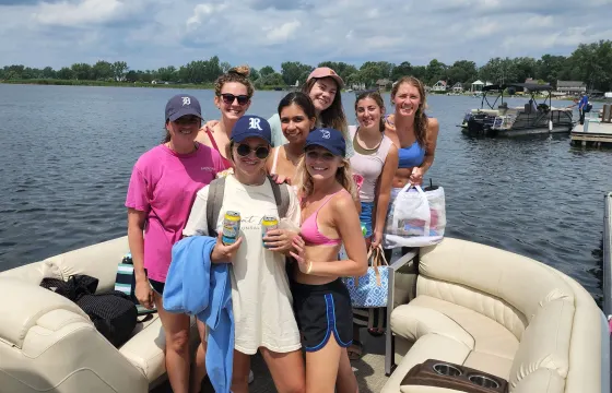 Luxury Bennington 2550 RCB Tritoon Adventure on Lake St Clair