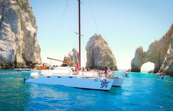 Los Cabos Private Catamaran Sunset Cruise with Snacks & Open Bar
