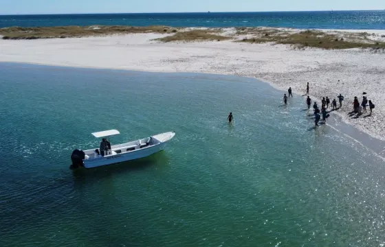 Transfer to Deserted Island with 23ft Silcar Boat