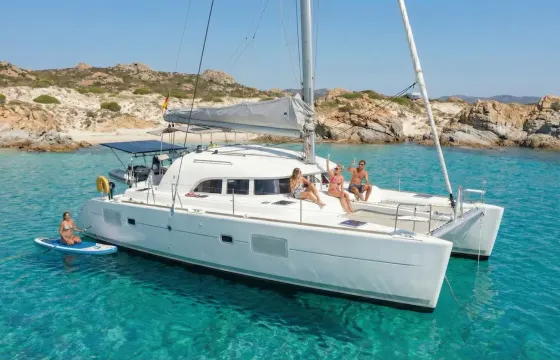 Sardinia: Lagoon 380 S2 Catamaran from La Caletta – Exclusive Owner Version