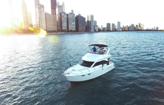 Meridian 38 Luxury Yacht Multi-Level Private Charter with Water Toys in Chicago