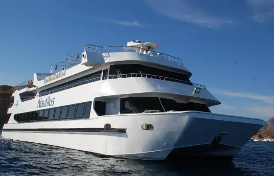 Catamaran with underwater viewing stations in Sharm el Sheikh, Egypt