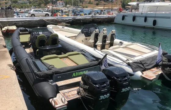 Hire Technohull GT 37 RIB with 2x300 Hp Verado Outboard in Elliniko, Greece!