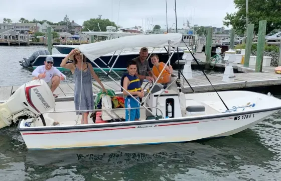 17′ Montauk Center Console Boston Whaler in Hyannis Harbor - Cape Cod