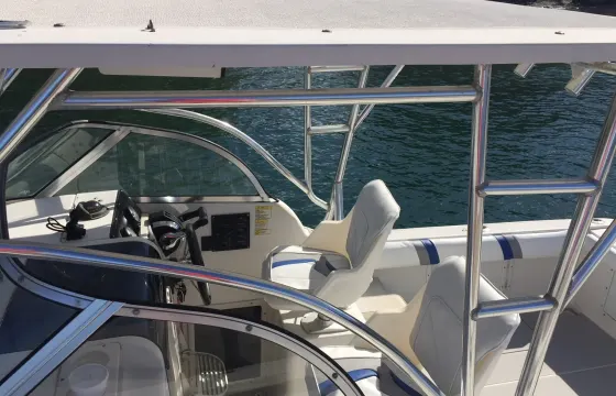 Private Boat to Soufriere to visit Waterfall and Volcanic Mud Bath 26’ Boat