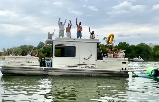Cove Ready Party Barge on Lewisville Lake