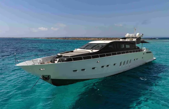 Explore Ibiza on 102ft Leopard Luxury Yacht for 12 Guests