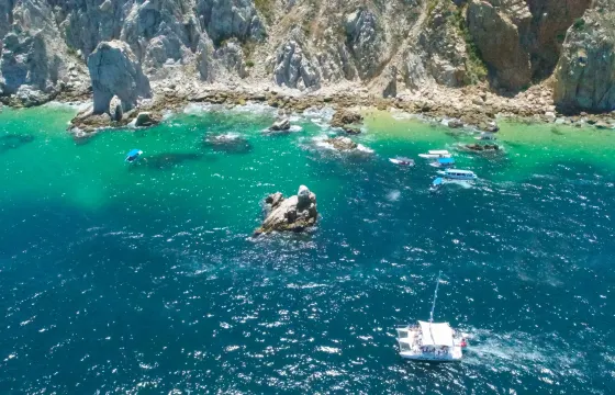 All Inclusive 42-ft Private Trimaran for Snorkeling Adventures in Cabo San Lucas