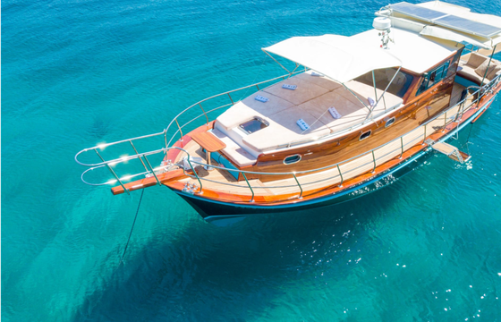 Hand Made Wood Motorboat