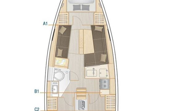 Hanse Yachts Hanse 348- 3 Cab.