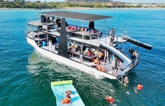 55' custom yacht waterslides
