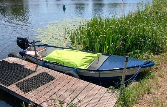 stalen vlet buitenboordmotor - vecht