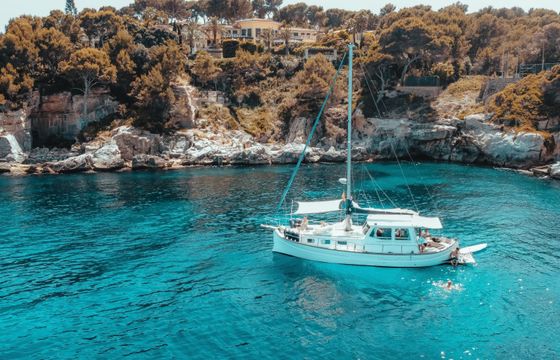 luxury mallorquin llaut private dining available on board