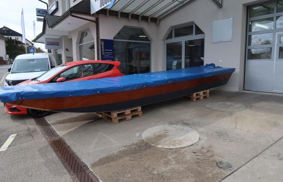 Witti 700 Fährboot Mahagoni