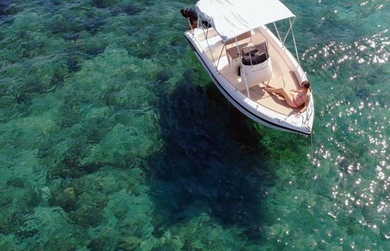 Boat without licence  Poseidon Half day rental 30hp