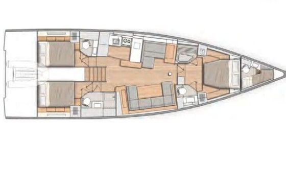 Sailboat Beneteau Oceanis 54 17.06m