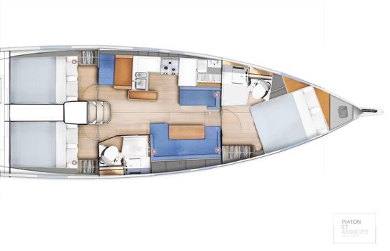 Sailboat Jeanneau Sun Odyssey 410 12.35m