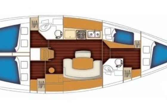 Sailboat Beneteau Cyclades 43.4 13.25m