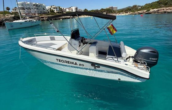 Motorboat Teorema Open 20 apta licencia navegación 115hp