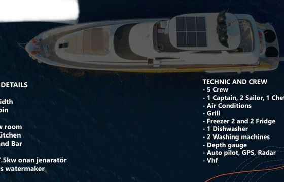 Motor yacht 32m Yacht Available in Bodrum &amp; Greek Islands W54! 32m Yacht Available in Bodrum &amp; Greek Islands W54! 3000hp
