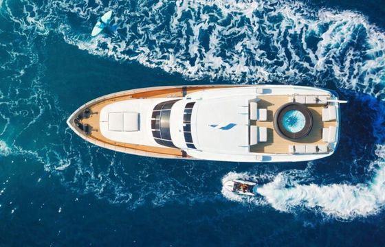 Motor yacht canados 75 with jacuzzi and sky bar yacht yacht 24 meters 2400hp