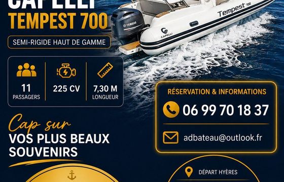 Motorboat Capelli Tempest 700 200hp