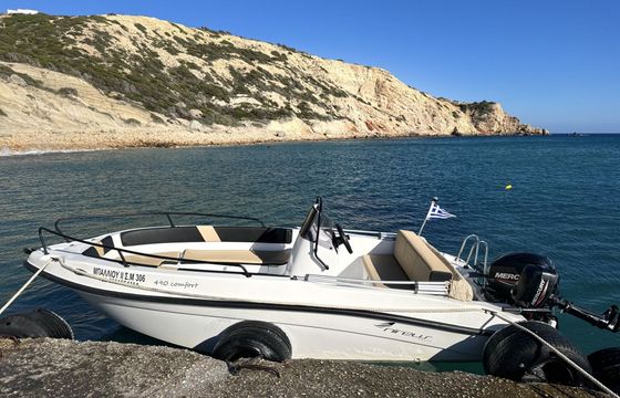 Motorboat Nireus Milos Island Explorer Boat Nireus