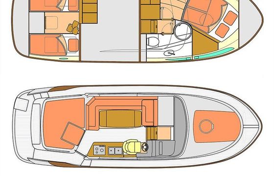 Motorboat Marex 320 Aft Cabin Cruiser 380hp