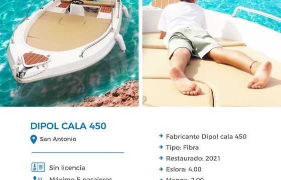 Boat without licence  DIPOL CALA 450 15hp