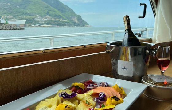 Motor yacht with jacuzzi and sky bar from capri 2400hp