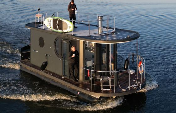 Houseboat Nautilus Hausboote Nautiki mini 2 mit Kamin - führerscheinfrei