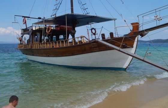 Motorboat Pirate Ship Wooden