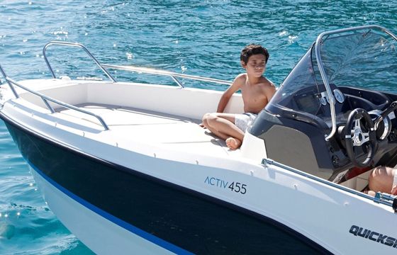 Boat without licence  Quicksylver Quicksylver 455 activ Open 15hp 15hp